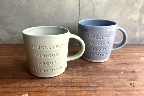 "Absolutey furious about everything" Mug